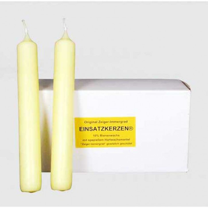 Einsatzkerzen für Zeiger-Immergrad-Kerzen