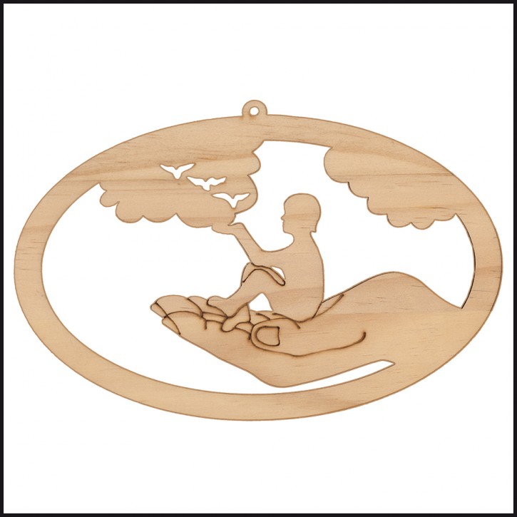 Holz-Anhänger Fürchte dich nicht (klein)