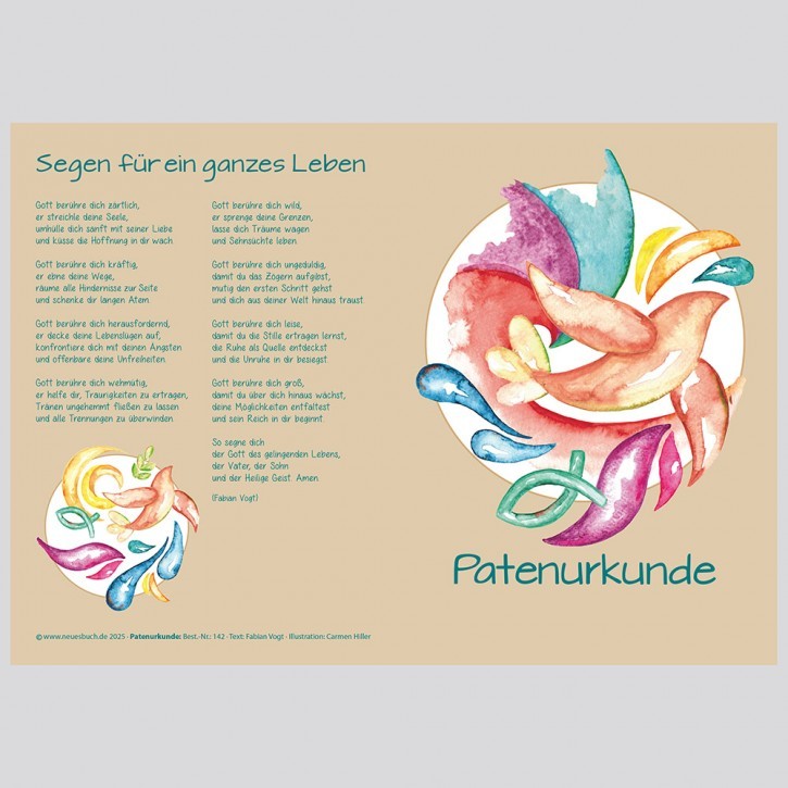 Patenurkunde - Segen für ein ganzes Leben