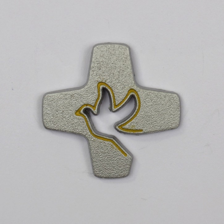 Pin Tauben-Kreuz gold