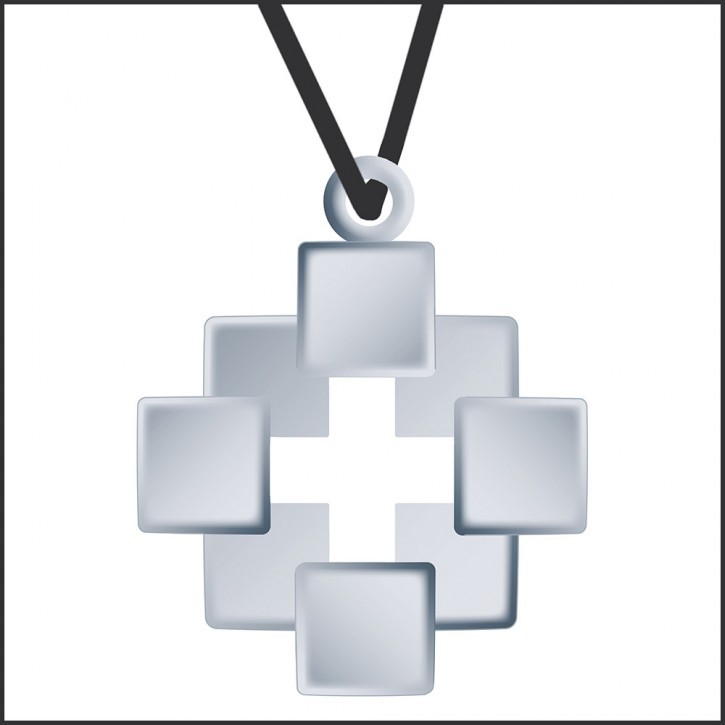 Anhänger Facettenkreuz