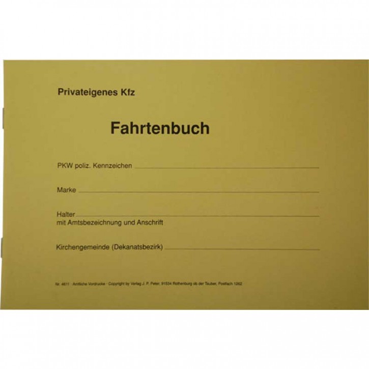 Fahrtenbuch für privateigene Kfz