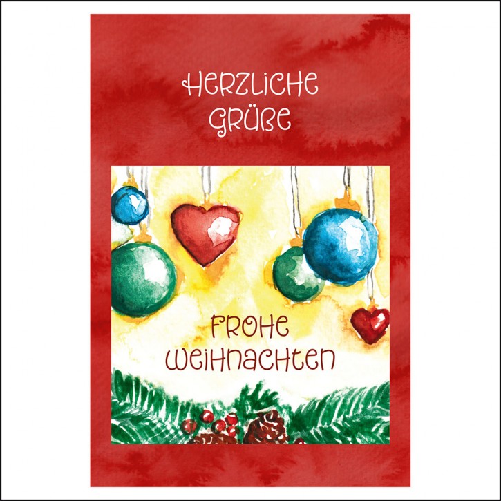 Geschenk Plus Herzl. Grüße - Frohe Weihnachten
