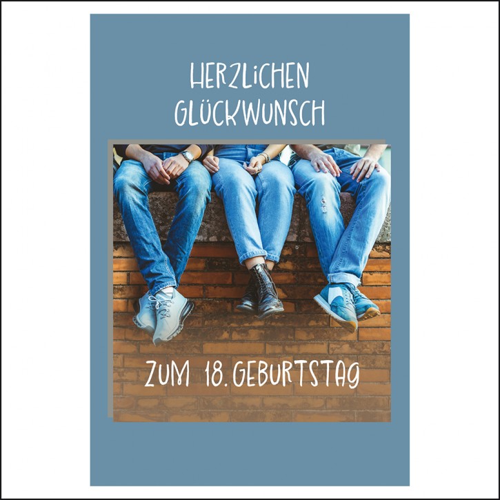 Geschenk Plus - Herzlichen Glückwünsch- Zum 18. Geburtstag