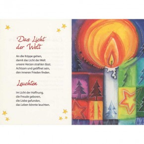 Grußkarte als Geschenkheft "Frohe und gesegnete Weihnacht"