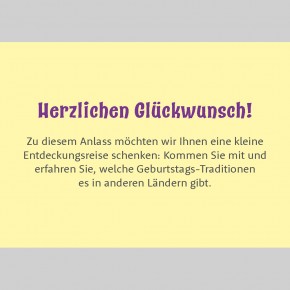 Es gratuliert die Welt