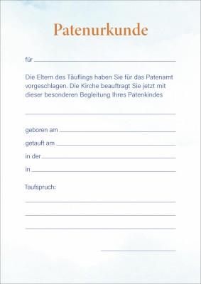 Patenbüchlein Motiv Regenbogen (10er-Set)